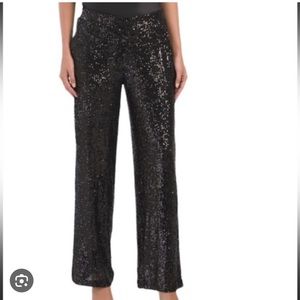 Cable & Gauge Black Sequin Pants & Top Bodysuit Set